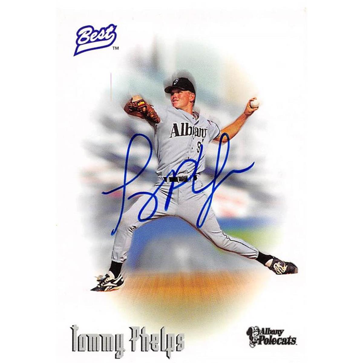 465444 Tommy Phelps Autographed Baseball Card, 1996 Best Certified