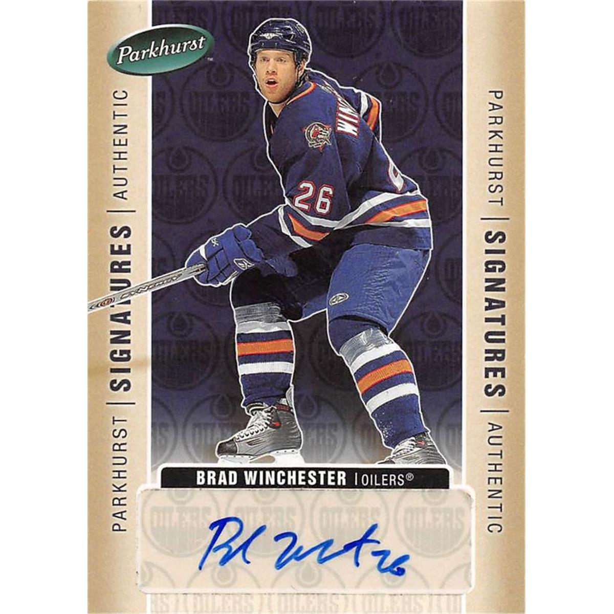 Picture of Autograph Warehouse 466096 Brad Winchester Autographed Hockey Card&#44; 2006 Parkhurst No. WI