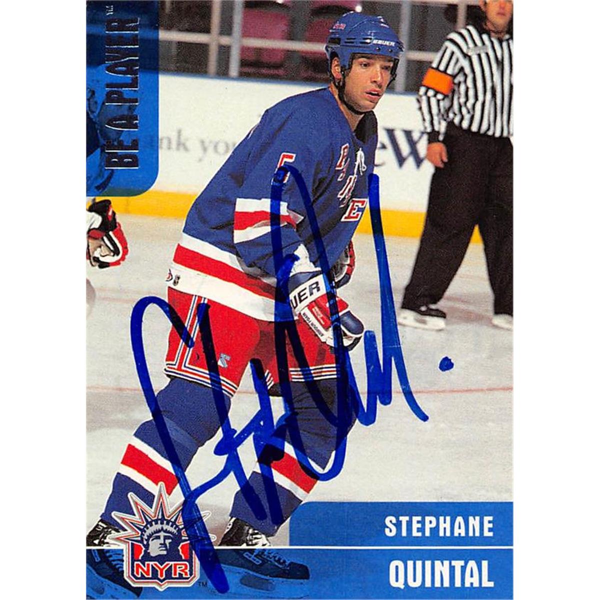 Picture of Autograph Warehouse 466145 Stephane Quintal Autographed Hockey Card&#44; 1999 BAP No. 188