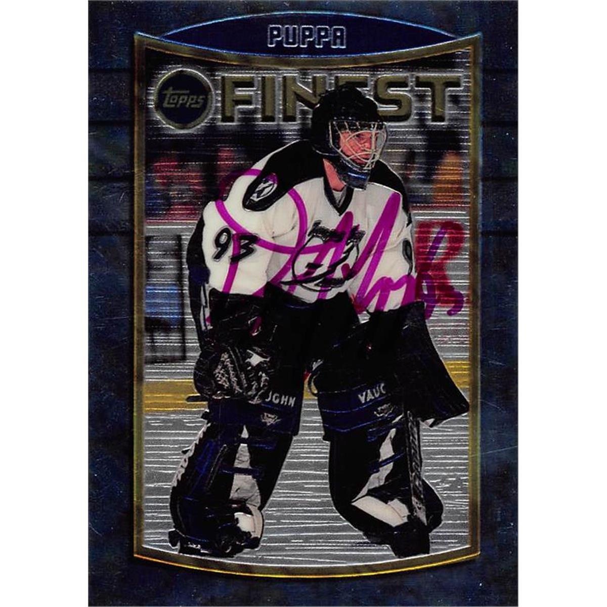 Picture of Autograph Warehouse 466186 Daren Puppa Autographed Hockey Card&#44; 1995 Topps Finest No. 53