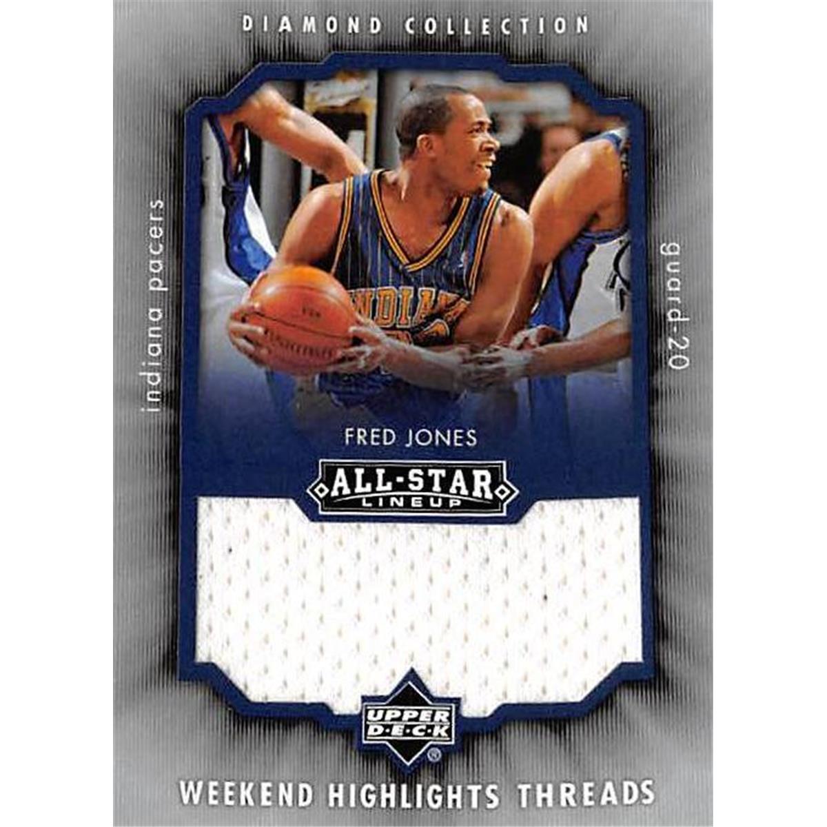 466233 Fred Jones Player Worn Jersey Patch Basketball Card, 2004 Upper Deck Diamond No. WHTFJ