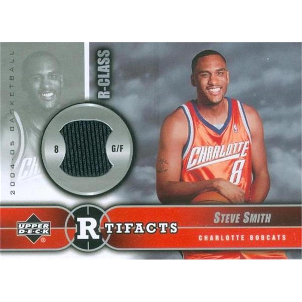 466236 Steve Smith Player Worn Jersey Patch Basketball Card, 2004 Upper Deck RTifacts No. RCRSS