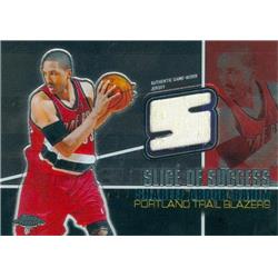 466295 Shareef Abdur-rahim Player Worn Jersey Patch Basketball Card, 2005 Topps Chrome Slice of Success No. SSSAR