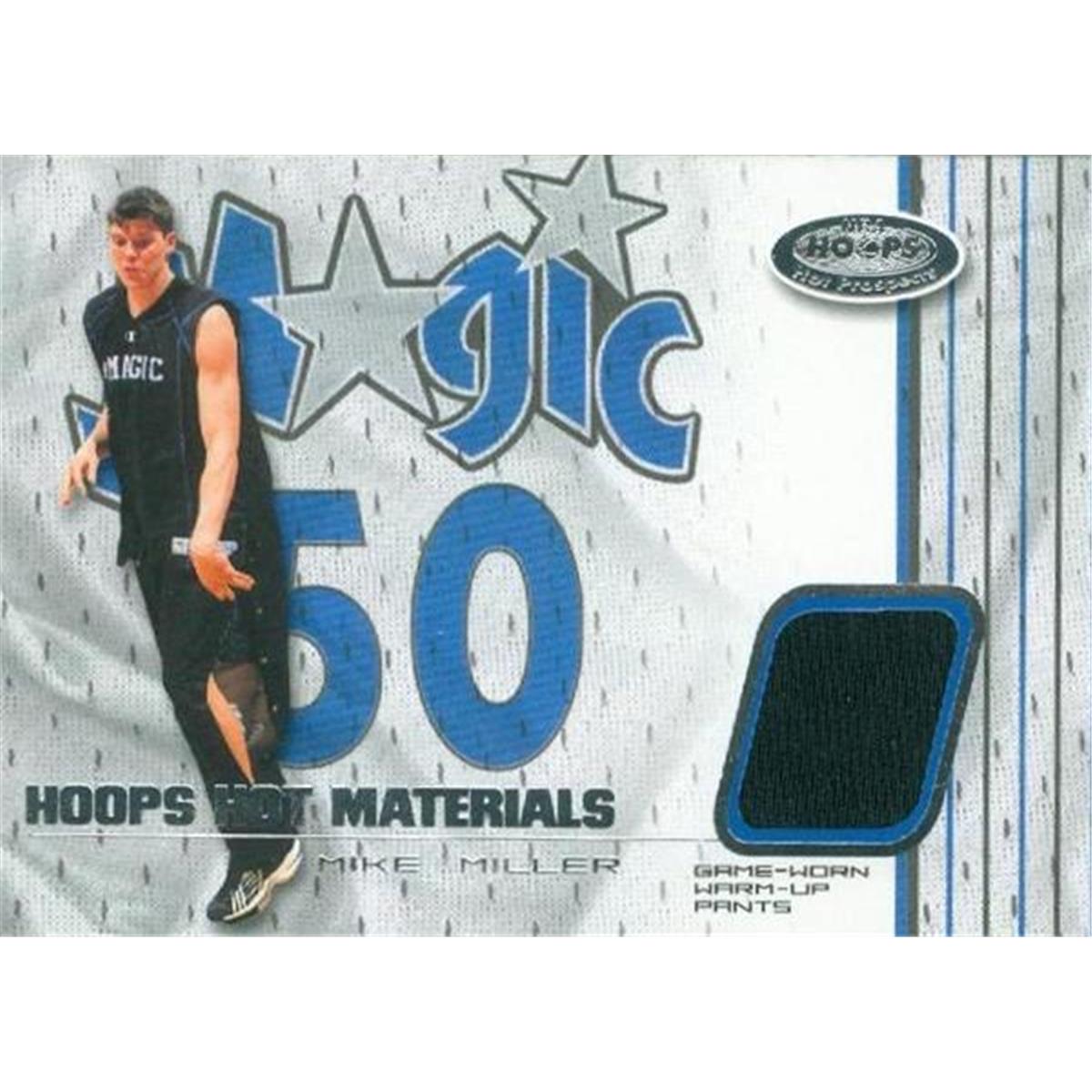 466401 Mike Miller Player Worn Jersey Patch Basketball Card, 2001 Fleer Hoops Hot Materials No. HMMM