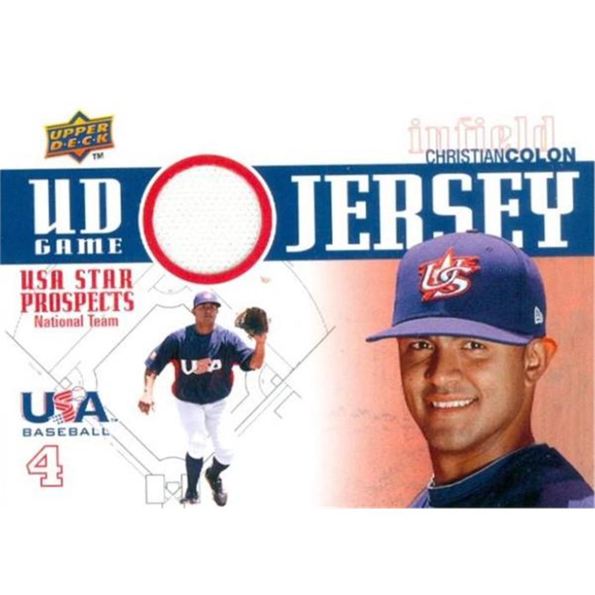466416 Christian Colon Player Worn Jersey Patch Baseball Card, 2009 Upper Deck Star Prospects No. GJU26