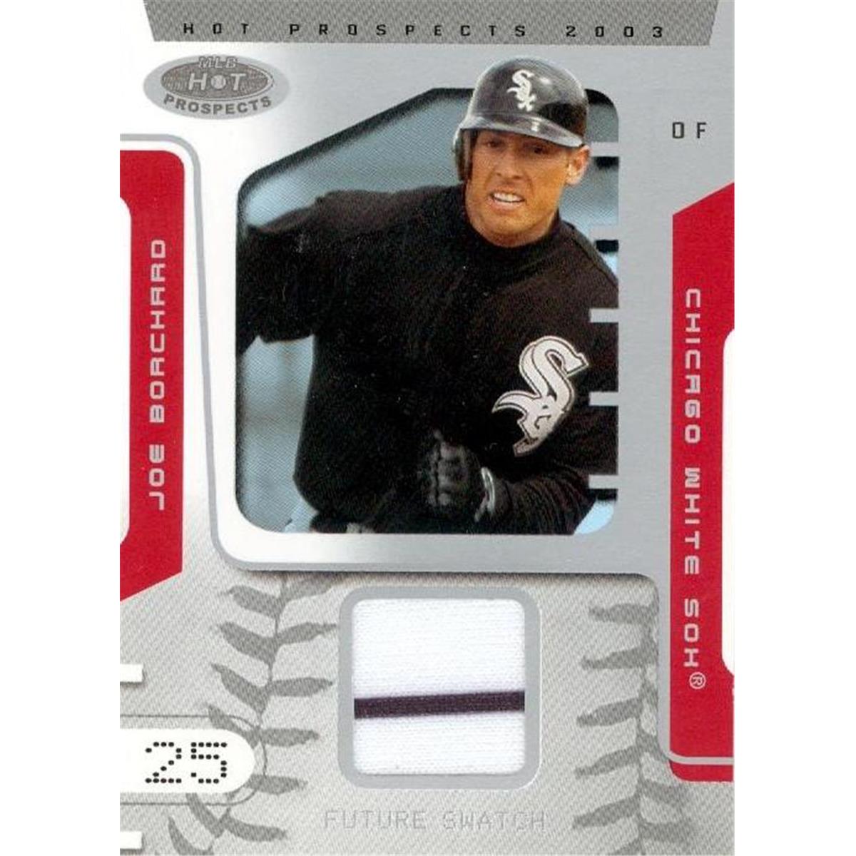 466423 Joe Borchard Baseball Card Player Worn Jersey Patch, 2003 Fleer Hot Prospects No. 81