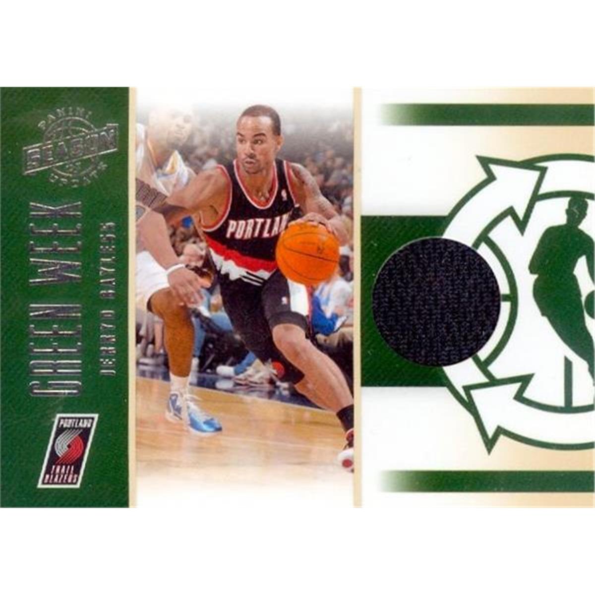 466486 Jerryd Bayless Player Worn Jersey Patch Basketball Card, 2011 Panini Season Update Green Week No. 30