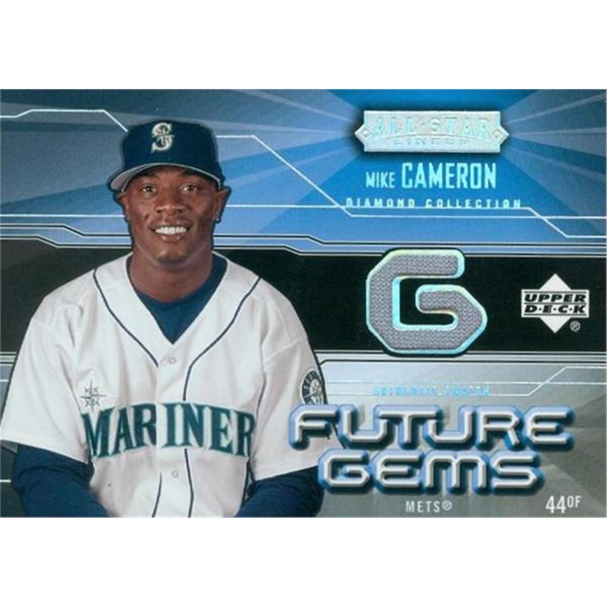 466540 Mike Cameron Player Worn Jersey Patch Baseball Card, 2004 Upper Deck Future Gems No. FGMC