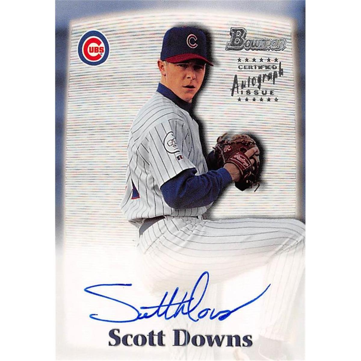465382 Scott Downs Autographed Baseball Card, 2000 Bowman Certified No. SD