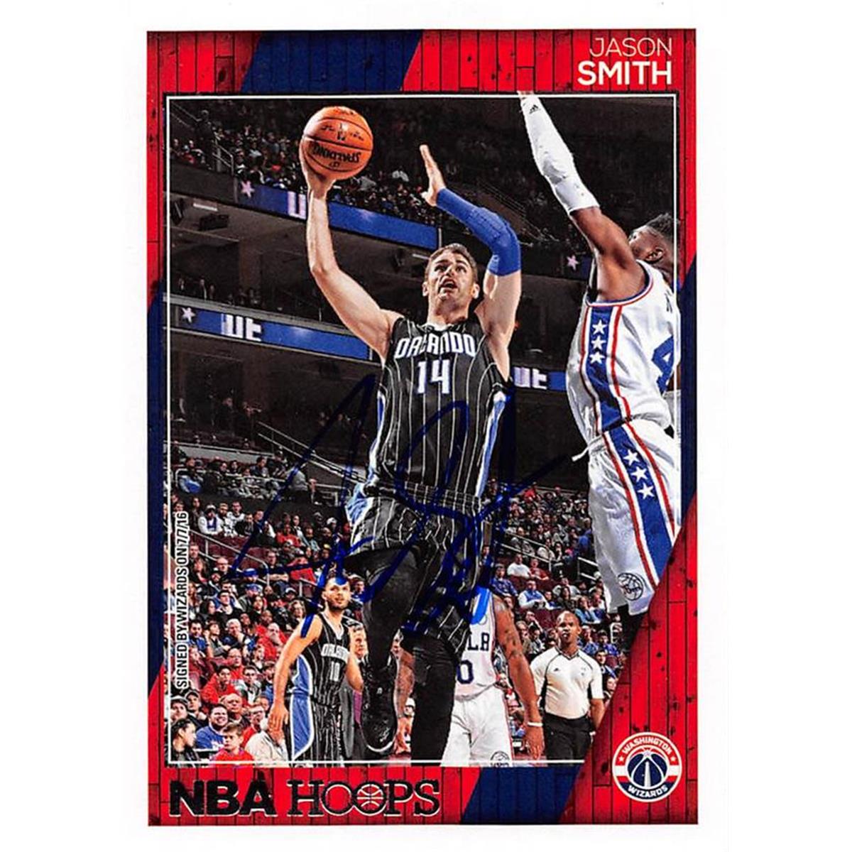 465954 Jason Smith Autographed Basketball Card, 2016 Panini Hoops No. 260
