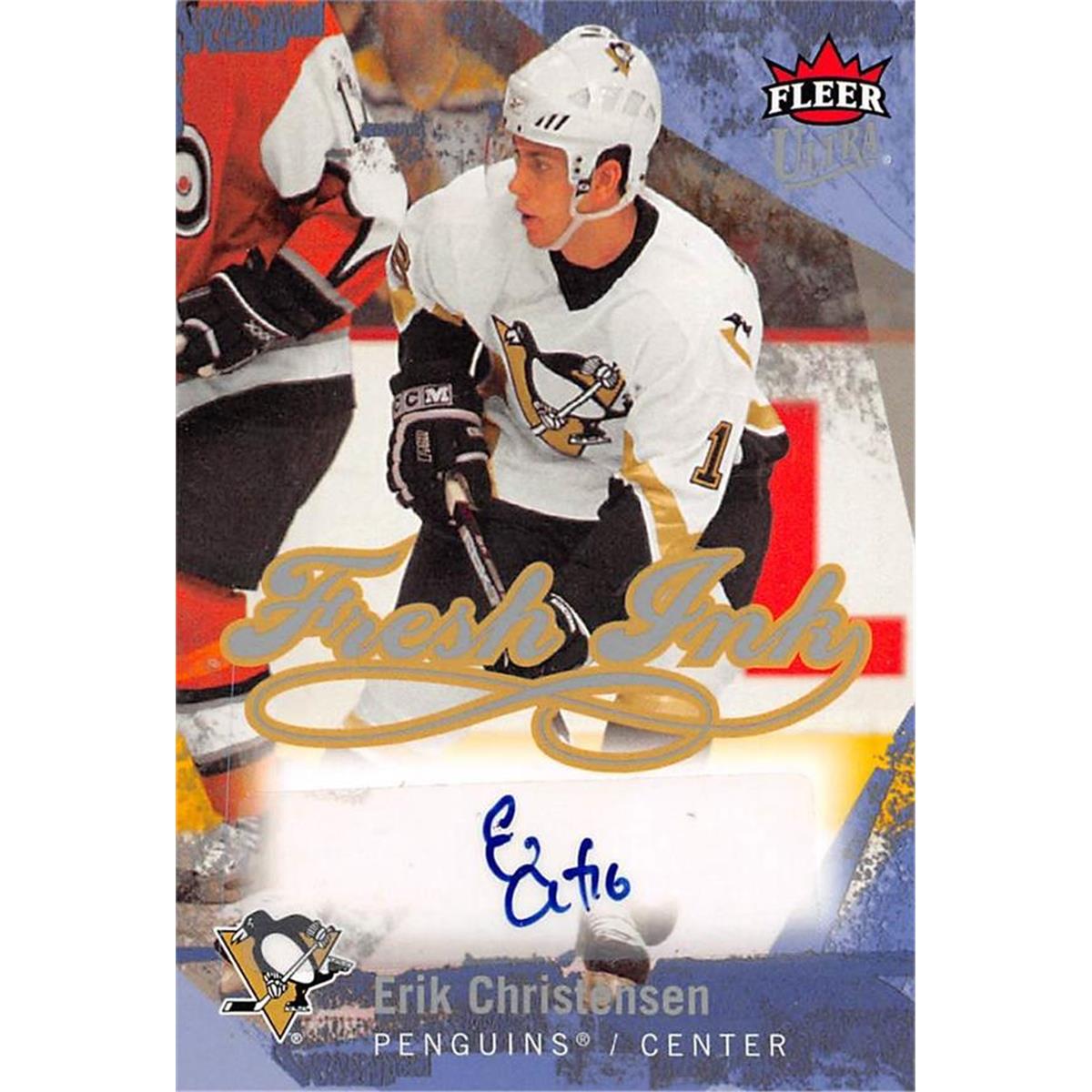 Picture of Autograph Warehouse 466099 Erik Christensen Autographed Hockey Card&#44; 2007 Fleer Ultra No. FIEC