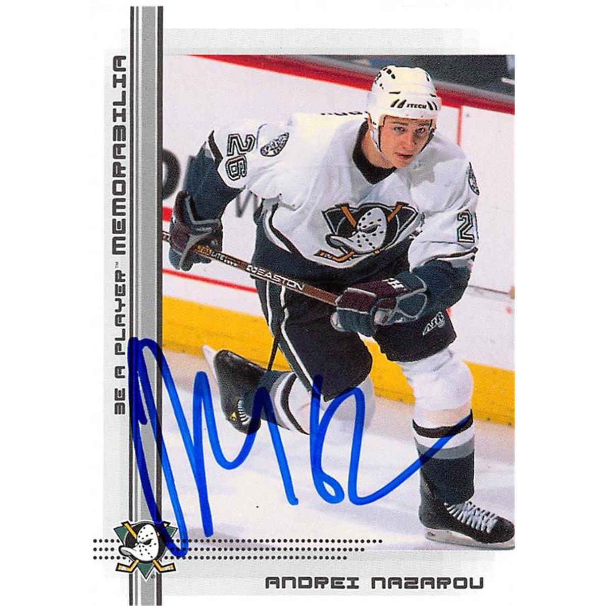 Picture of Autograph Warehouse 466104 Andrei Nazarov Autographed Hockey Card&#44; 2000 BAP No. 417