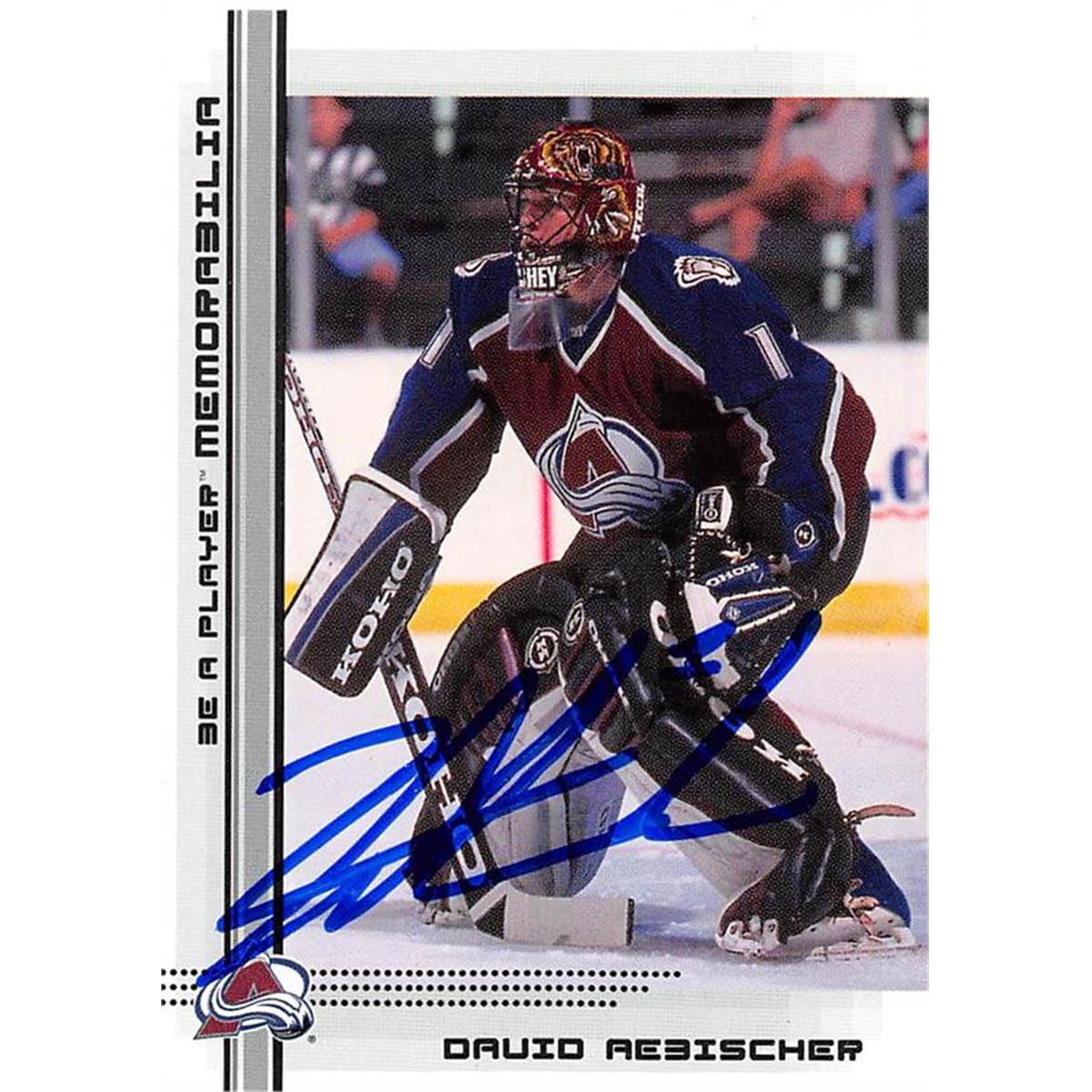 Picture of Autograph Warehouse 466118 David Aebischer Autographed Hockey Card&#44; 2000 BAP No. 479
