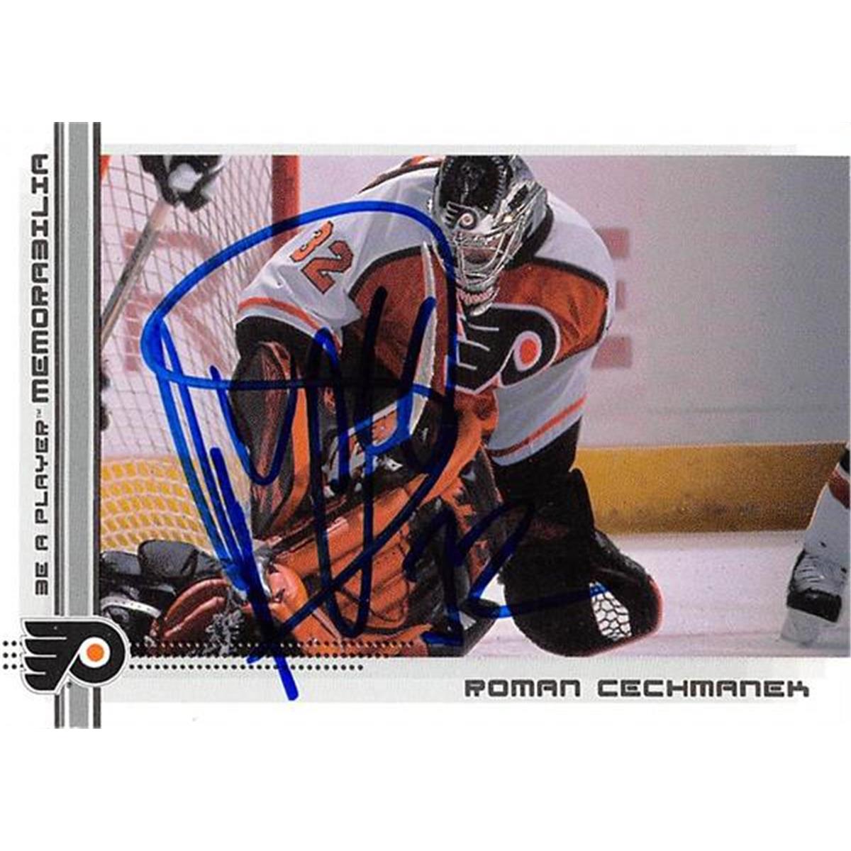 Picture of Autograph Warehouse 466130 Roman Cechmanek Autographed Hockey Card&#44; 2000 BAP No. 424