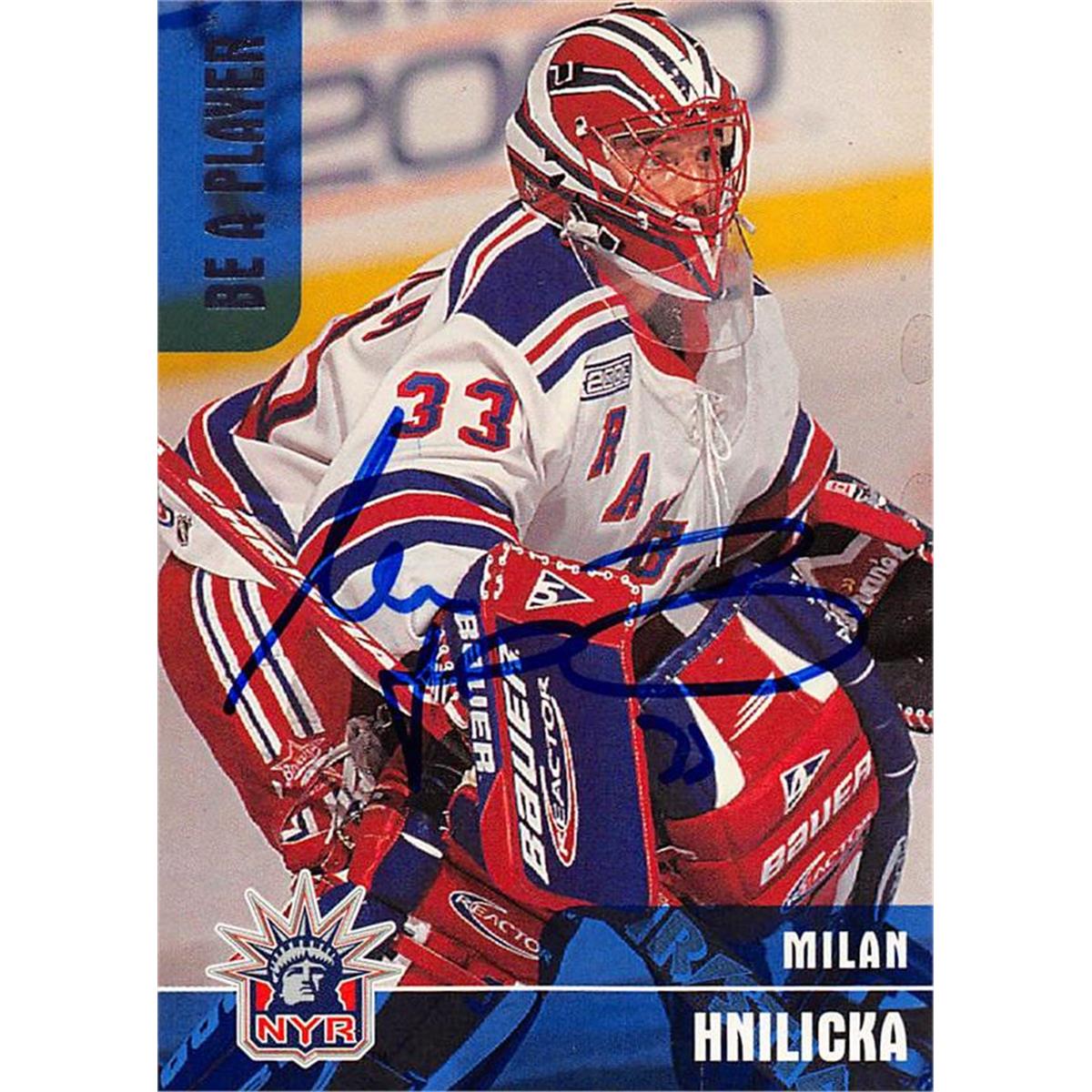 Picture of Autograph Warehouse 466146 Milan Hnlicka Autographed Hockey Card&#44; 1999 BAP No. 370
