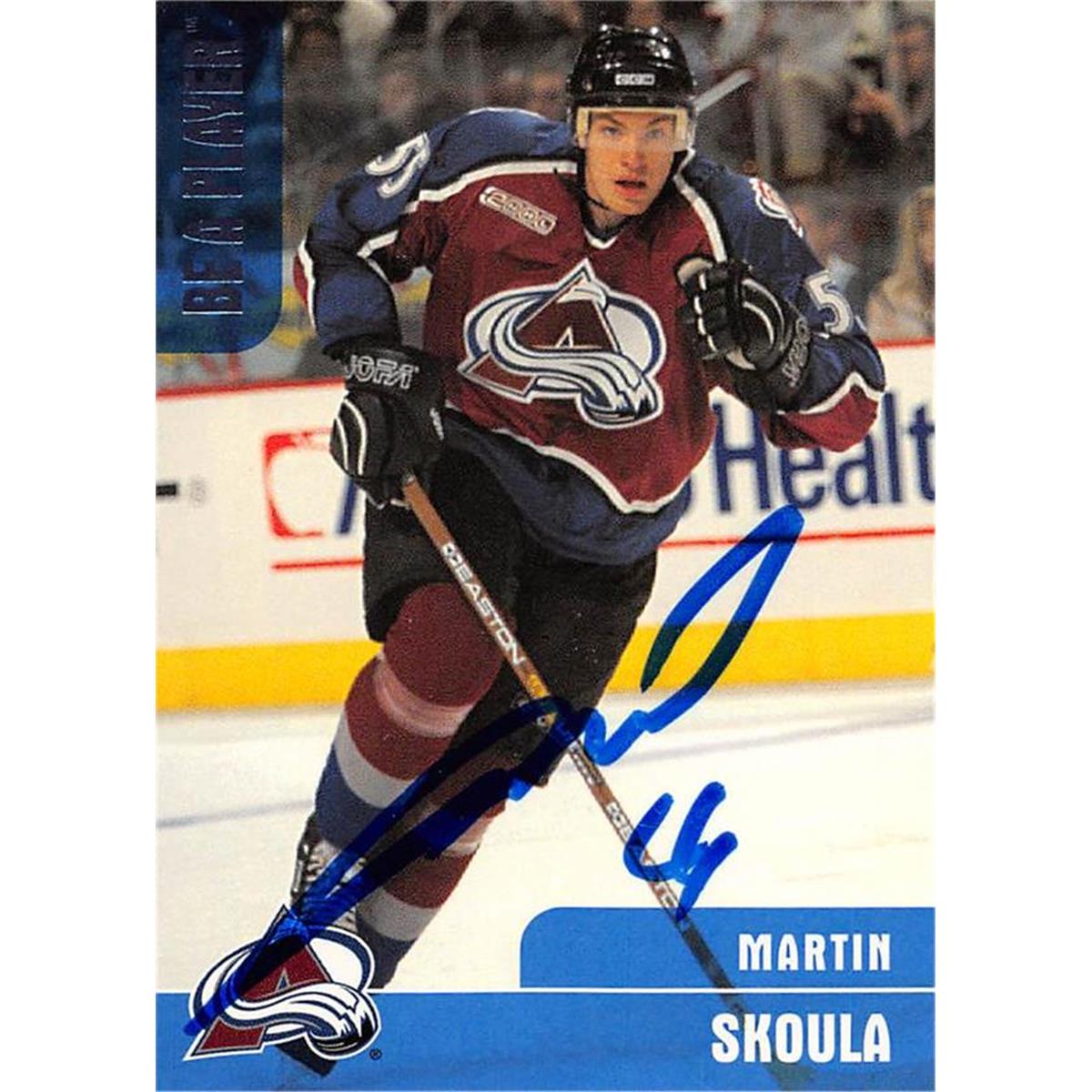 Picture of Autograph Warehouse 466153 Martin Skoula Autographed Hockey Card&#44; 1999 BAP No. 314