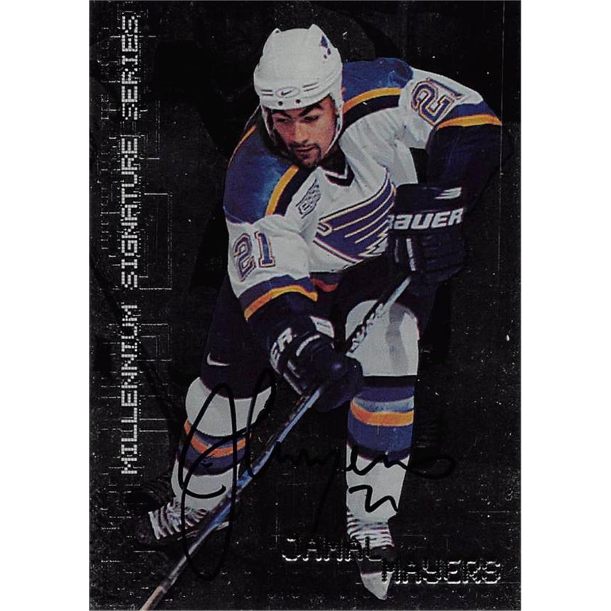 Picture of Autograph Warehouse 466217 Jamal Mayers Autographed Hockey Card&#44; 1999 in the Game Millennium Series No. 206