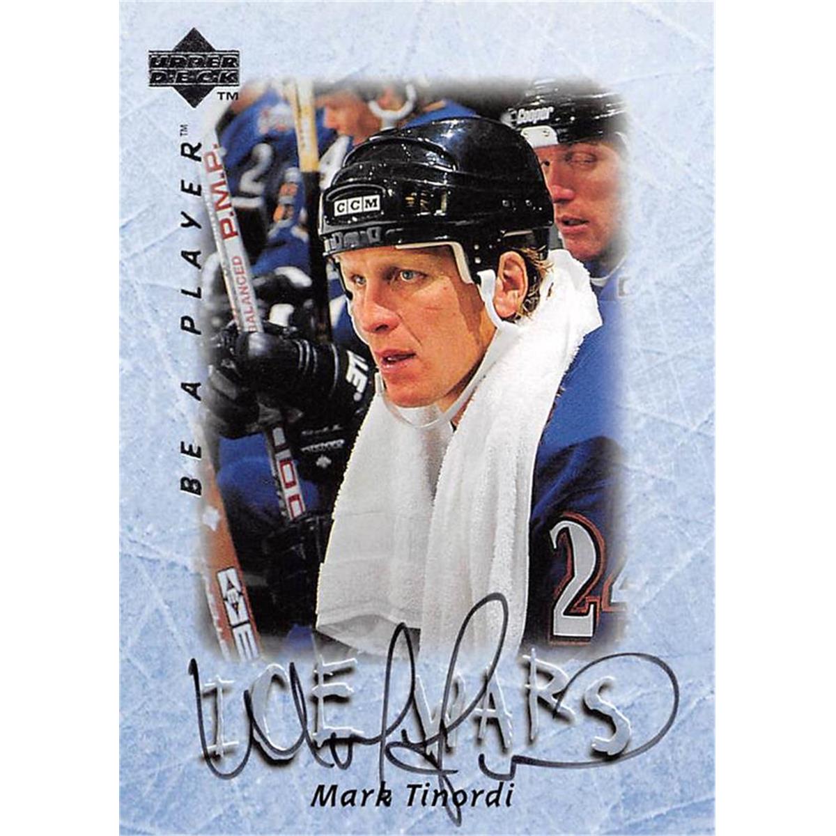 Picture of Autograph Warehouse 466226 Mark Tinordi Autographed Hockey Card&#44; 1996 Upper Deck BAP No. S220