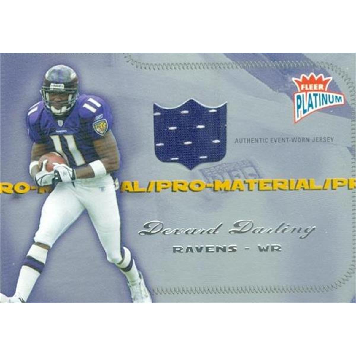 466259 Devard Darling Player Worn Jersey Patch Football Card, 2004 Fleer Platinum All Pro No. PMDD LE 140-250