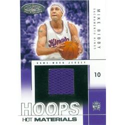 466466 Mike Bibby Player Sacramento Kings Worn Jersey Patch Basketball Card 2004 Fleer Hoops Hot Materials HMMB LE 68-500 -  Autograph Warehouse