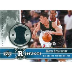 466512 Wally Szcerbiak Player Minnesota Timberwolves Worn Jersey Patch Basketball Card 2004 Upper Deck Artifacts RCRWS