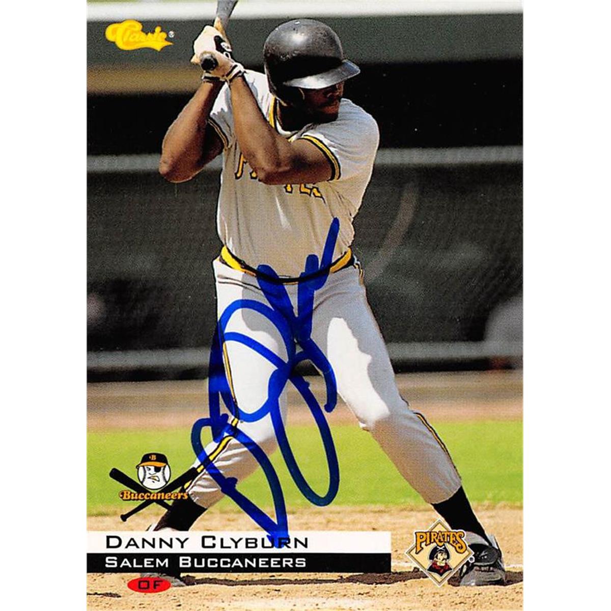 465842 Danny Clyburn Autographed Salem Buccaneers, Pirates Baseball Card 1994 Classic Rookie No. 12