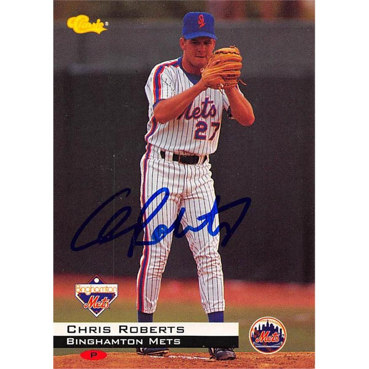 465876 Chris Roberts Autographed Binghamton Mets Baseball Card 1994 Classic Rookie No. 156