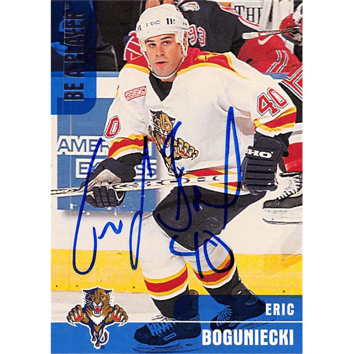 Picture of Autograph Warehouse 466162 Eric Boguniecki Autographed Florida Panthers Hockey Card 1999 BAP No. 389