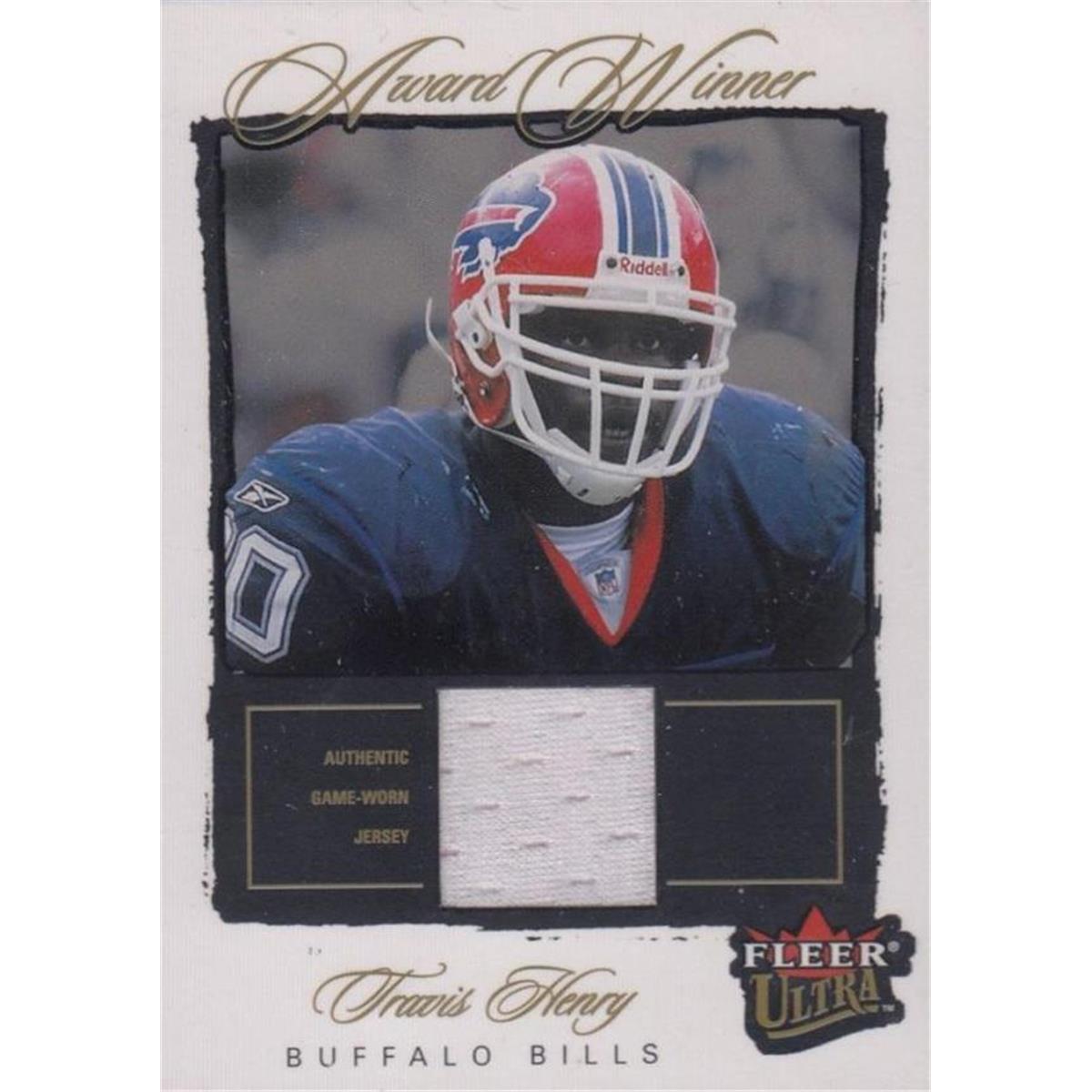 466278 Travis Henry Player Buffalo Bills Worn Jersey Patch Football Card 2003 Fleer Ultra Award Winner AWTH -  Autograph Warehouse