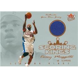 466282 Corey Maggette Player Los Angeles Clippers Worn Jersey Patch Basketball Card 2004 Fleer Ultra Scoring Kings SKCM