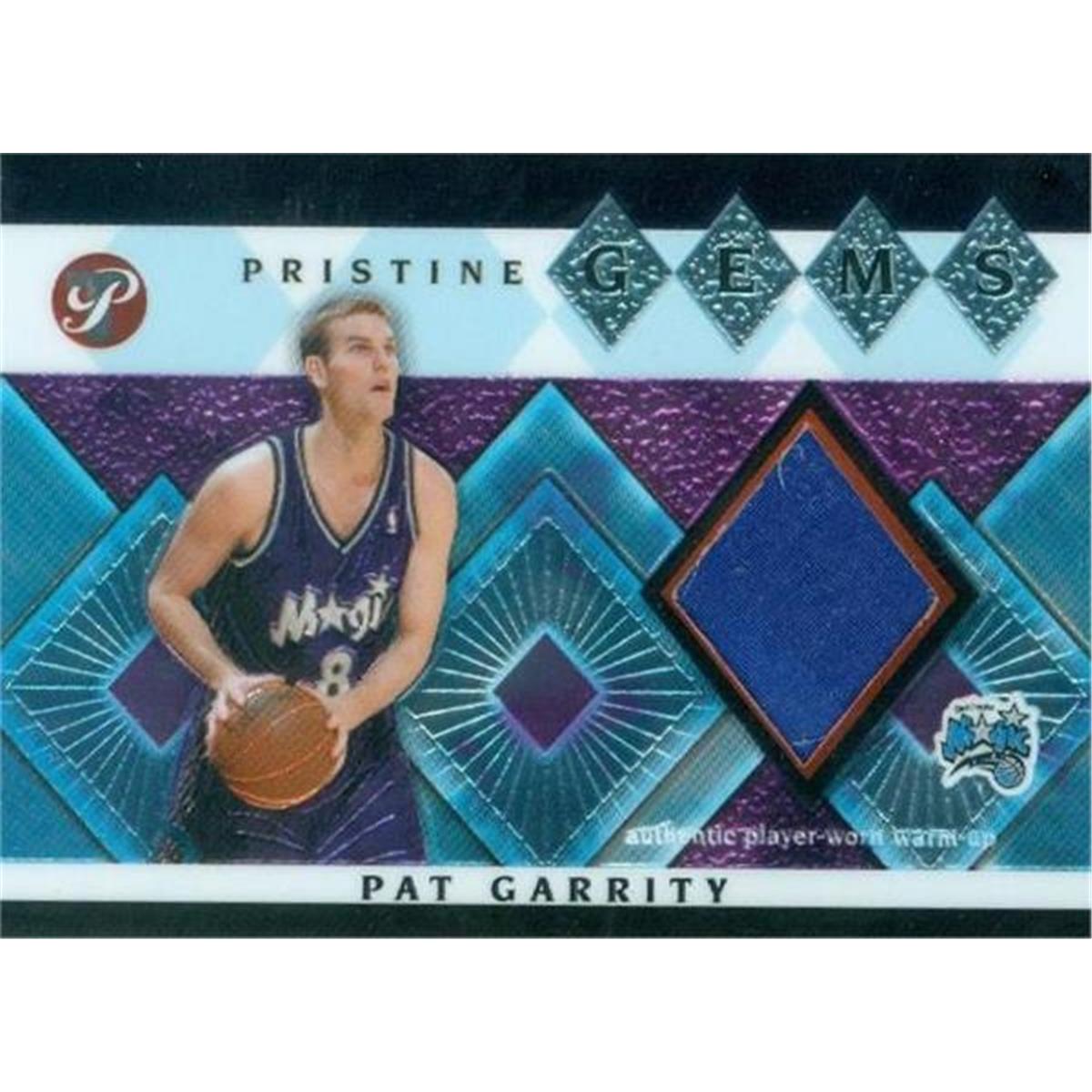466404 Pat Garrity Player Orlando Magic Worn Jersey Patch Basketball Card 2003 Topps Pristine Gems GEMPG