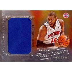 466505 Greg Monroe Player Detroit Pistons Worn Jersey Patch Basketball Card 2013 Panini Game Time Brilliance No. 1