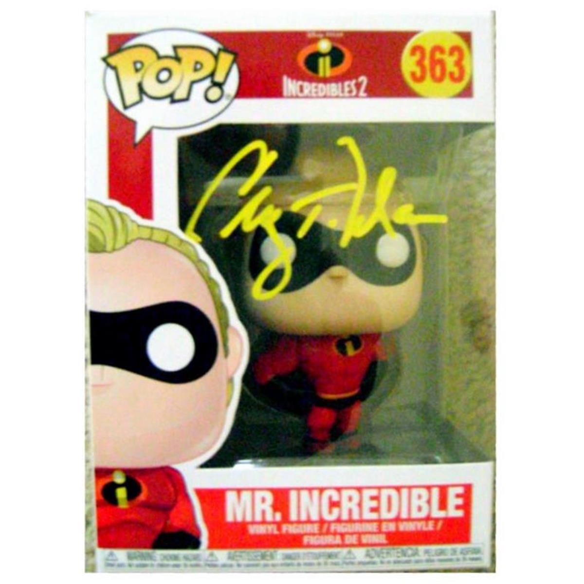 466691 Craig T Nelson Autographed Mr Incredible Funko Pop Toy Figure on Box Disney Incredibles 2 -  Autograph Warehouse