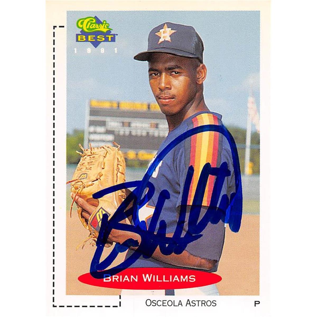 465575 Brian Williams Autographed Minor League, FT Baseball Card 1991 Classic Best Rookie No. 14