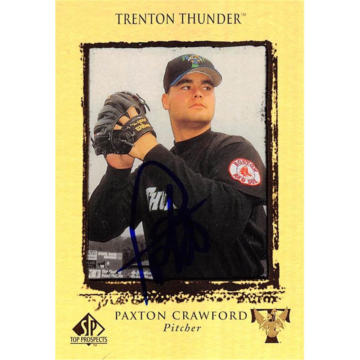 465788 Paxton Crawford Autographed Trenton Thunder Baseball Card 1999 Upper Deck Top Prospects Rookie No. 32 -  Autograph Warehouse