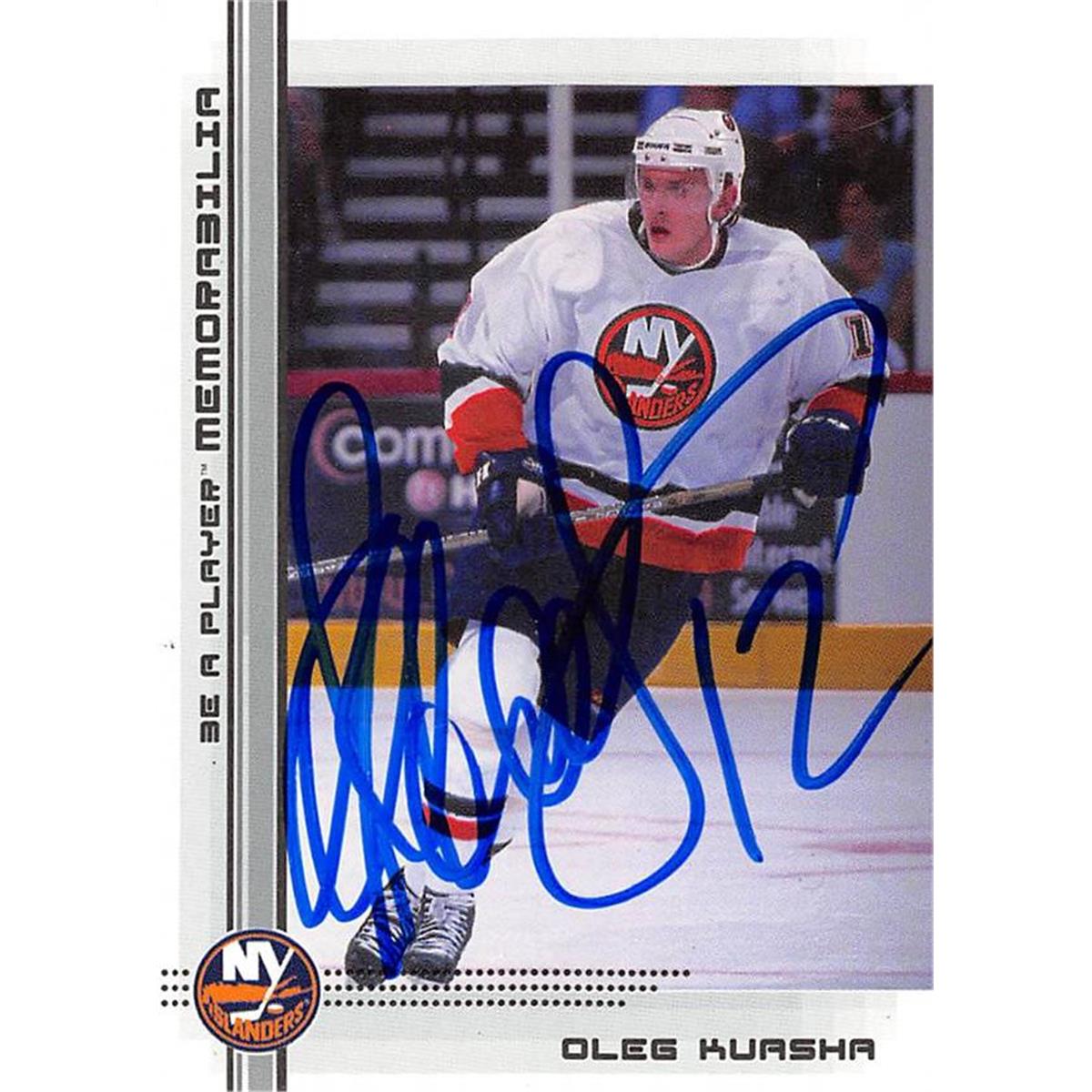 Picture of Autograph Warehouse 466108 Oleg Kvasha Autographed New York Islanders Hockey Card 2000 BAP No. 402
