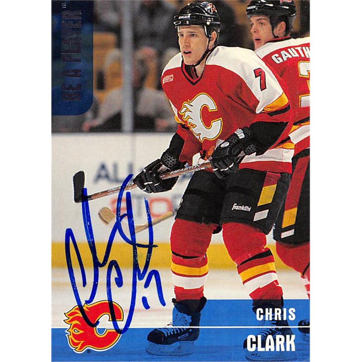 Picture of Autograph Warehouse 466164 Chris Clark Autographed Calgary Flames Hockey Card 1999 BAP No. 391