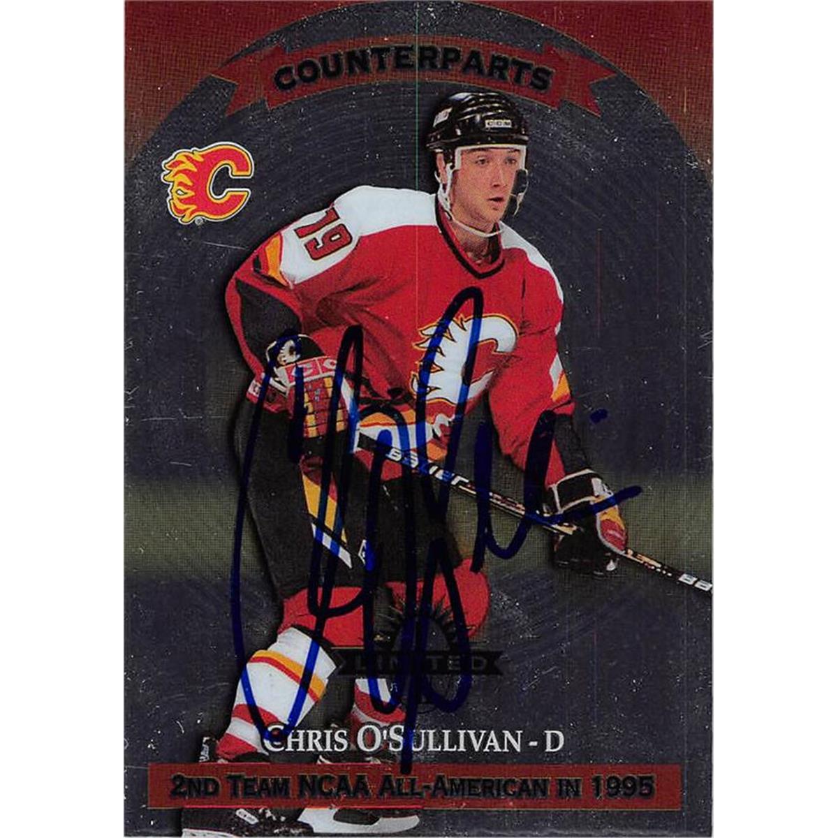 Picture of Autograph Warehouse 466205 Chris Osullivan Autographed Calgary Flames Hockey Card 1997 Donruss Limited Counterparts No. 54