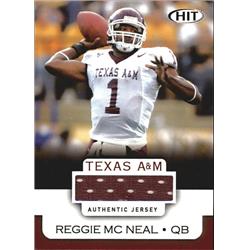 Picture of Autograph Warehouse 466434 Reggie McNeal Player Worn Jersey Patch Football Card&#44; Texas A&M Aggies - 2005 SAGE HIT Rookie No.RM