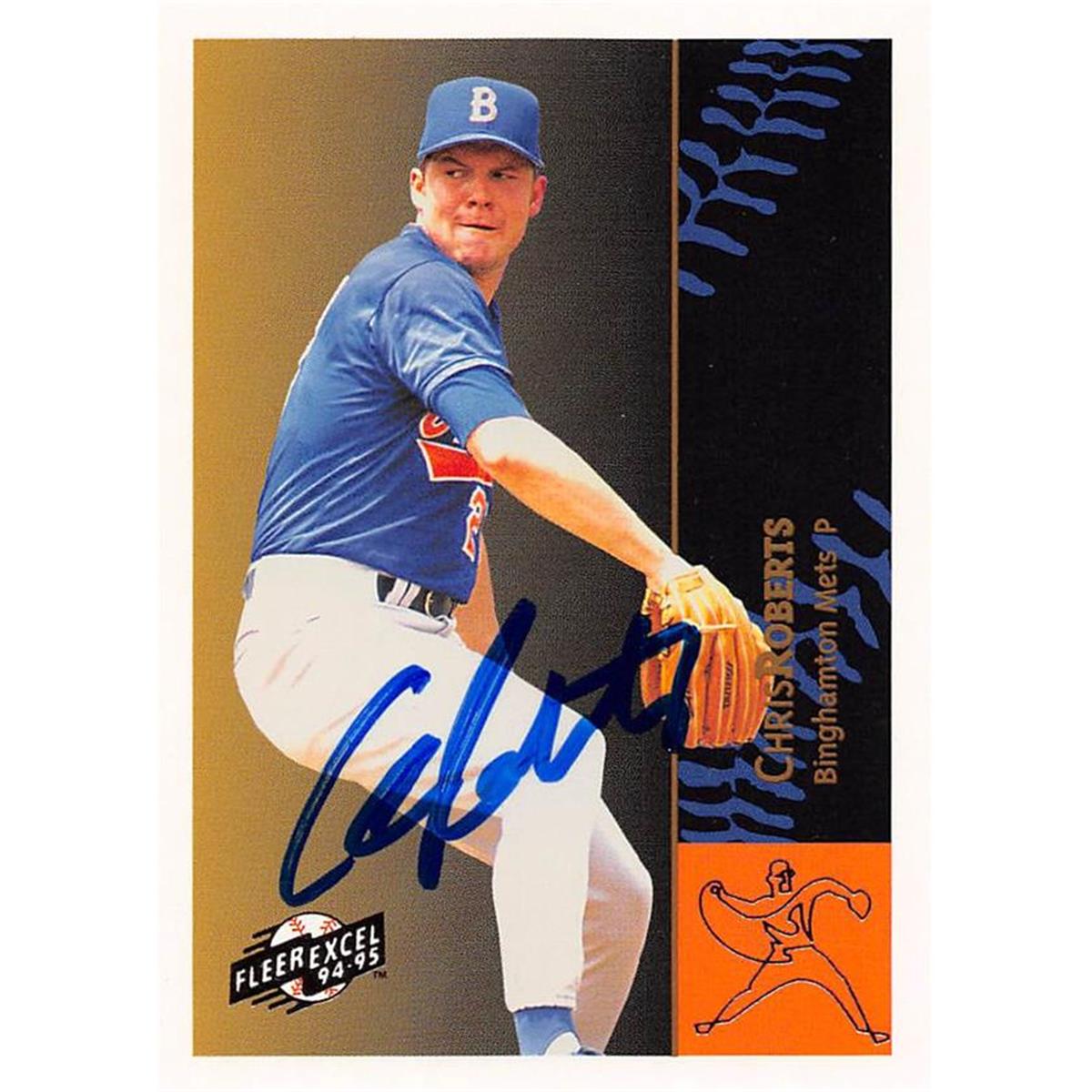 465874 Chris Roberts Autographed Baseball Card, St. Lucie Mets - 1994 Fleer Excel Rookie No.238