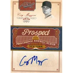 465901 Cory Mazzoni Autographed Baseball Card, NC State - 2012 Panini Playoff Prime Cuts No.CM LE 256 by 299