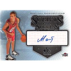466074 Martynas Andriuskevicius Autographed Basketball Card, Lithuania - 2006 Upper Deck Scripts for Success No.SSMA