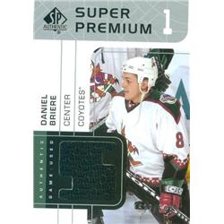 466332 Daniel Briere Player Worn Jersey Patch Hockey Card, Phoenix Coyotes - 2003 Upper Deck Super Premium No.SPDB