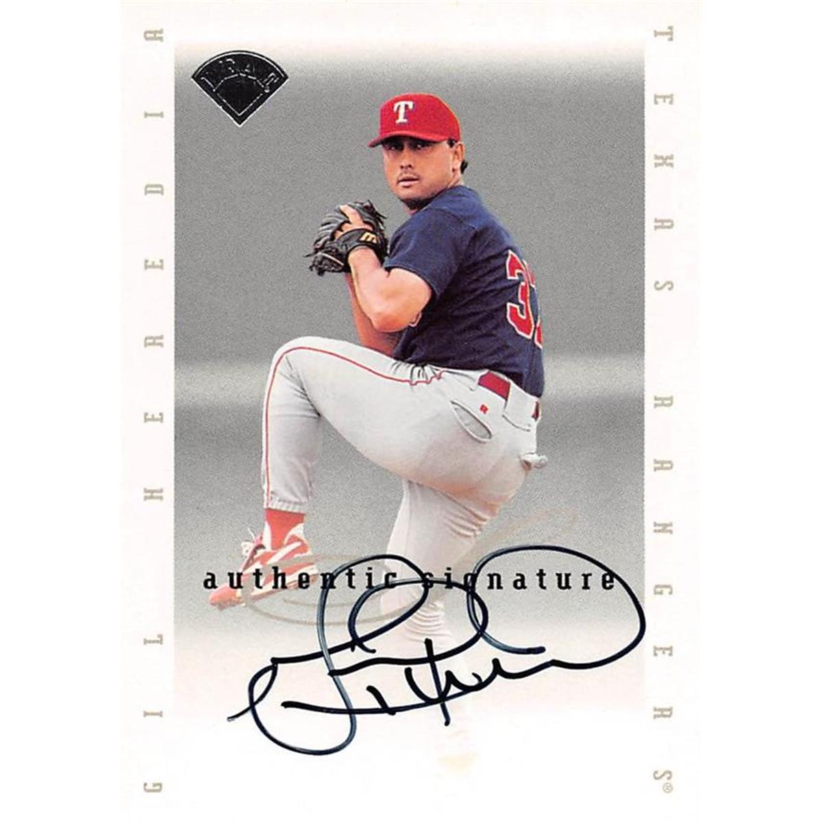 465403 Gil Heredia Autographed Baseball Card, Texas Rangers - 1996 Leaf Certified