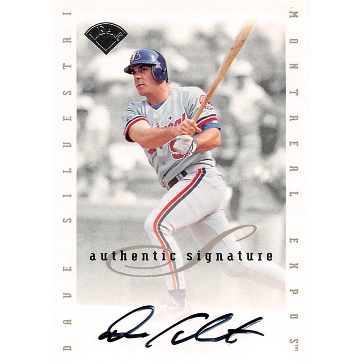465416 Dave Silvestri Autographed Baseball Card, Montreal Expos - 1996 Leaf Certified