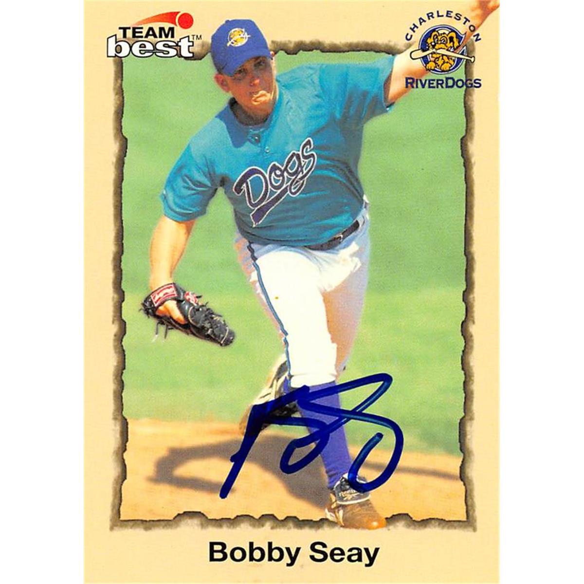 465591 Bobby Seay Autographed Baseball Card - Charleston, Tampa Bay Rays - 1998 Team Best Rookie No.95