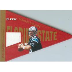 Picture of Autograph Warehouse 466339 Chris Weinke Player Worn Jersey Patch Football Card, Florida State Seminoles - 2002 Fleer School Colors