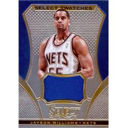 466515 Jayson Williams Player Worn Jersey Patch Basketball Card, New Jersey Nets - 2014 Panini Select Przim No.31