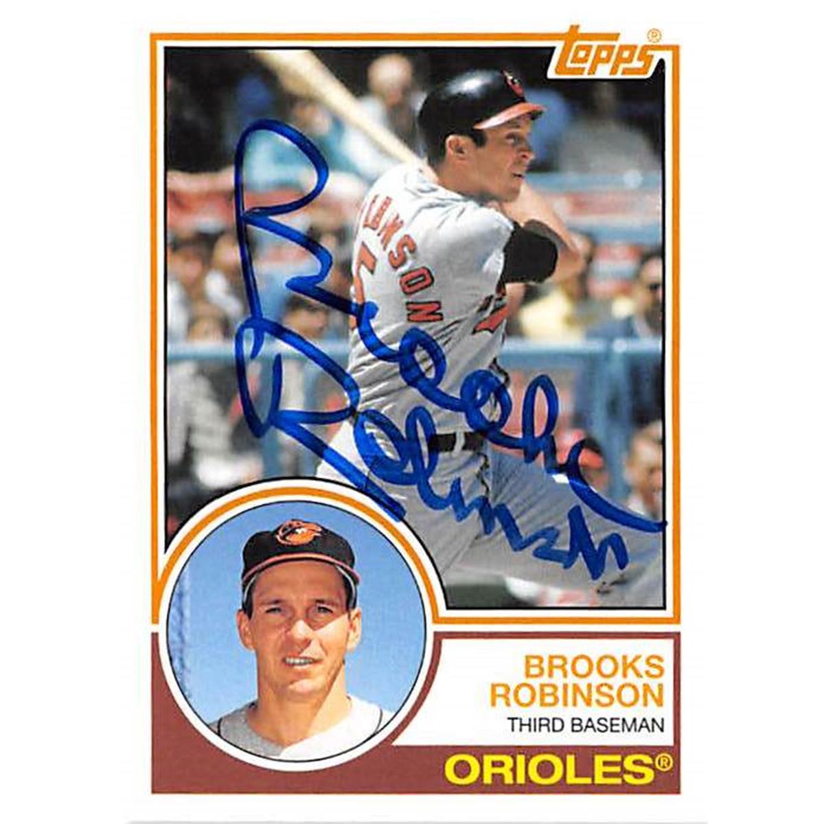 Picture of Autograph Warehouse 301953 Brooks Robinson Autographed Baltimore Orioles Baseball Card - 2015 Topps Archives No.213
