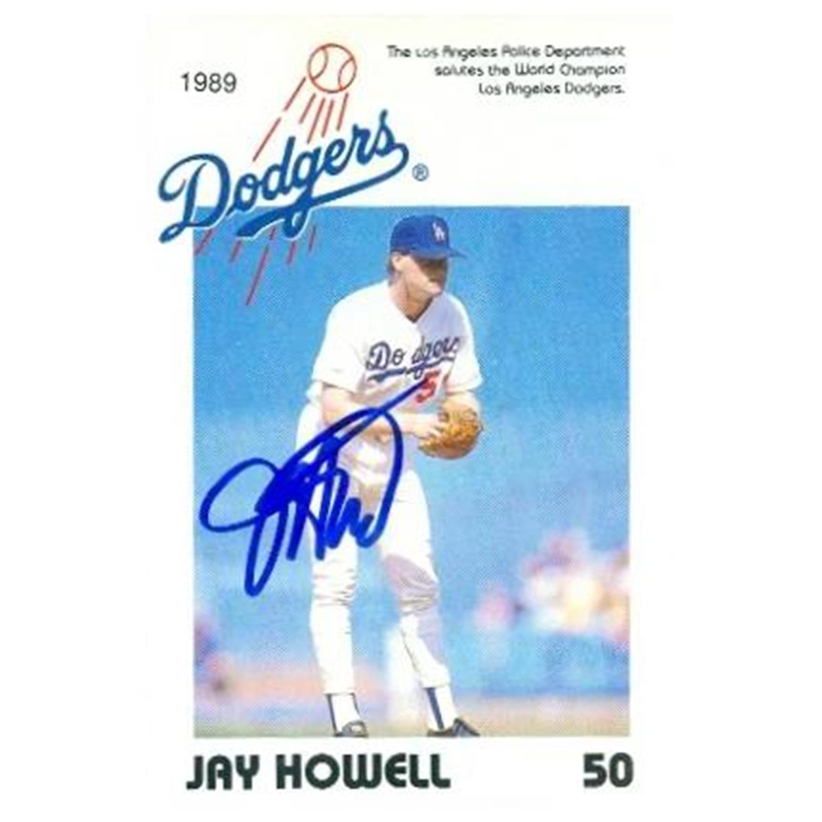 486910 3 x 4 in. Jay Howell Autographed Baseball Card - Los Angeles Dodgers 1989 Lapd No.54